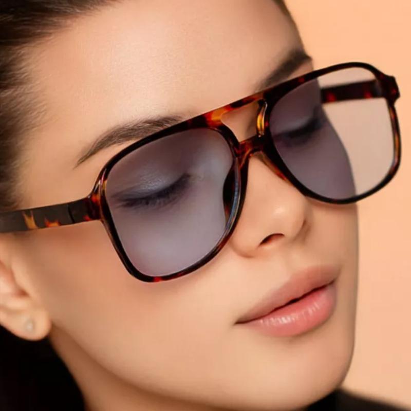 Защитные очки 3 шт. Трендовые очки-авиаторы с двойной переносицей, женские квадратные солнцезащитные очки с большой оправой для вождения на открытом воздухе, солнцезащитные очки UV400