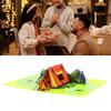 Creative 3D Popup Camping Tent Greeting Card with Envelope Handmade Invitation Card for Birthday Parties Present Card