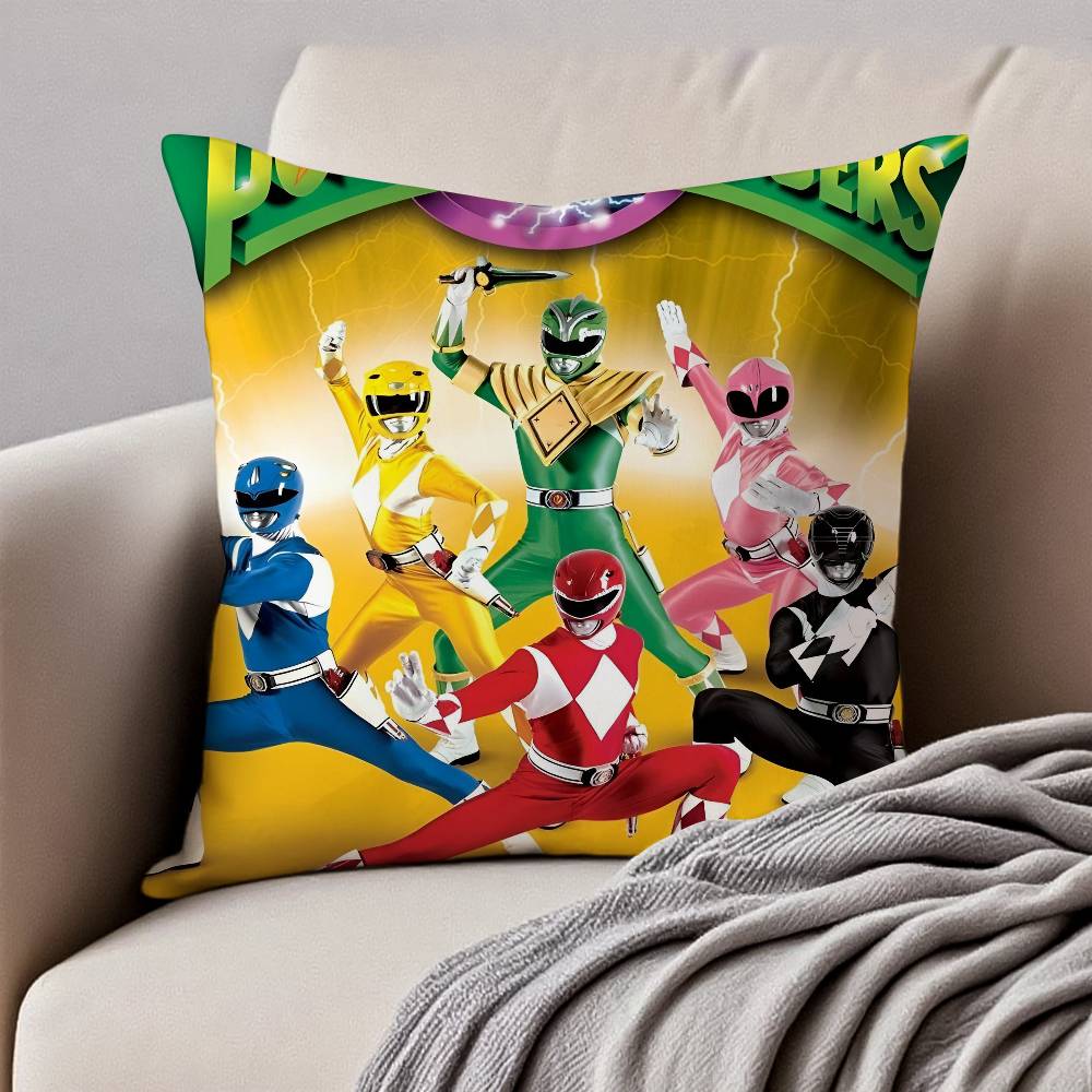 M-Могучие M-Морфины Пауэр Рейнджерс Наволочка Наволочка против пылевых клещей Невидимая молния Шелковистый короткий плюш Чехол для диванной подушки