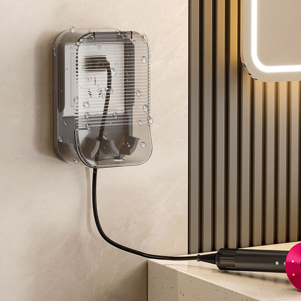 Punch-free Socket Dust Cover with Storage Rack Kitchen Plug Storage Cartoon Waterproof Box