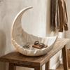 Minimalist Earrings Ring Display Dish Moon-Shaped Decorative Plate  Entryway Decor