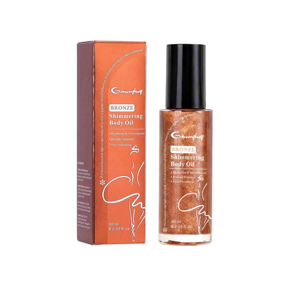 Сияющее масло для тела с хайлайтером Glow Liquid Быстро впитывающее увлажняющее масло для тела для загара без солнца и сияния кожи