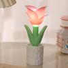 Мини светодиодный Цветочный с мягким свечением Ночник Настольная лампа Креативный Питание от батареек Прикроватный Настольный