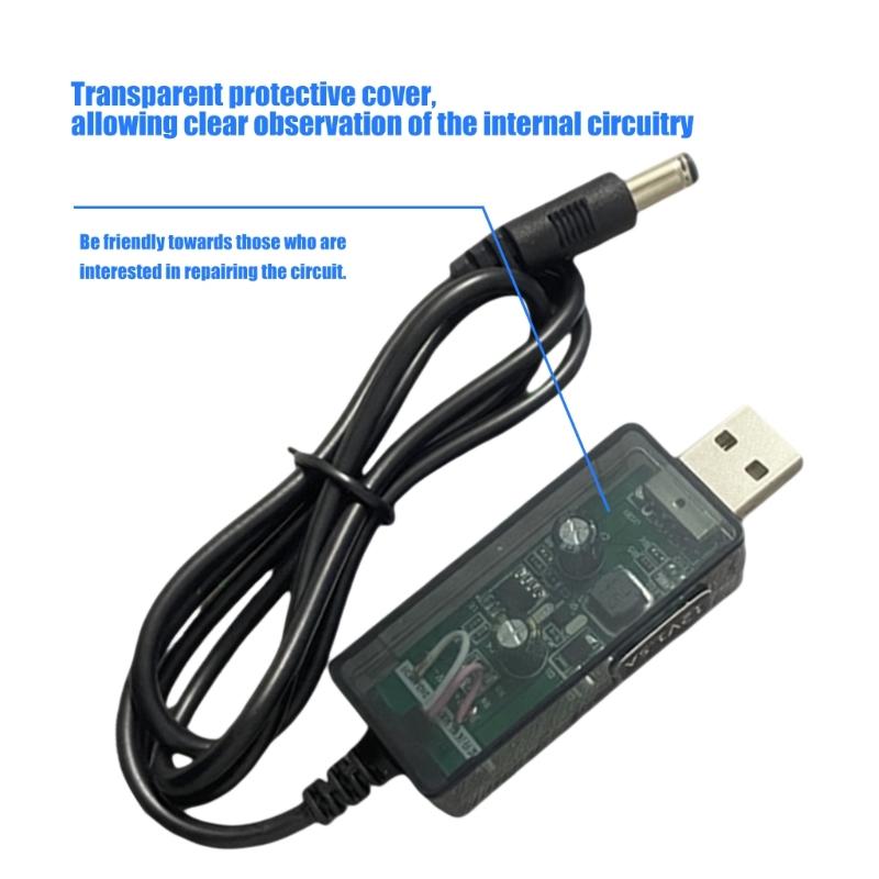 Кабель-усилитель USB на DC12V USB 5V на DC12V 1.5A Кабель-преобразователь Boost для зарядки роутеров Покрытие ПВХ Штекеры DC5.5x2.1mm
