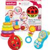 WinFun Baby Activity Игрушки для сенсорного развития, подарочный набор из 4 предметов, корейские детские игрушки