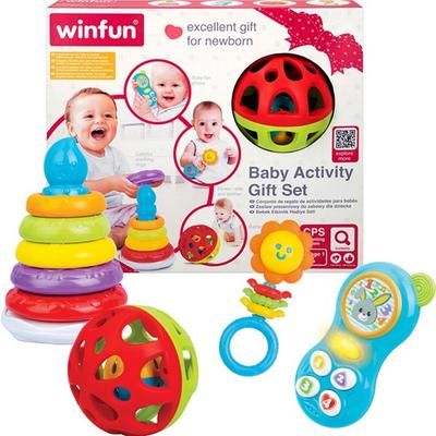 WinFun Baby Activity Игрушки для сенсорного развития, подарочный набор из 4 предметов, корейские детские игрушки