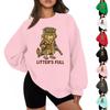Women's Casual Fashion Solid Color Round Neck Raglan Long Sleeve Sweatshirt Top