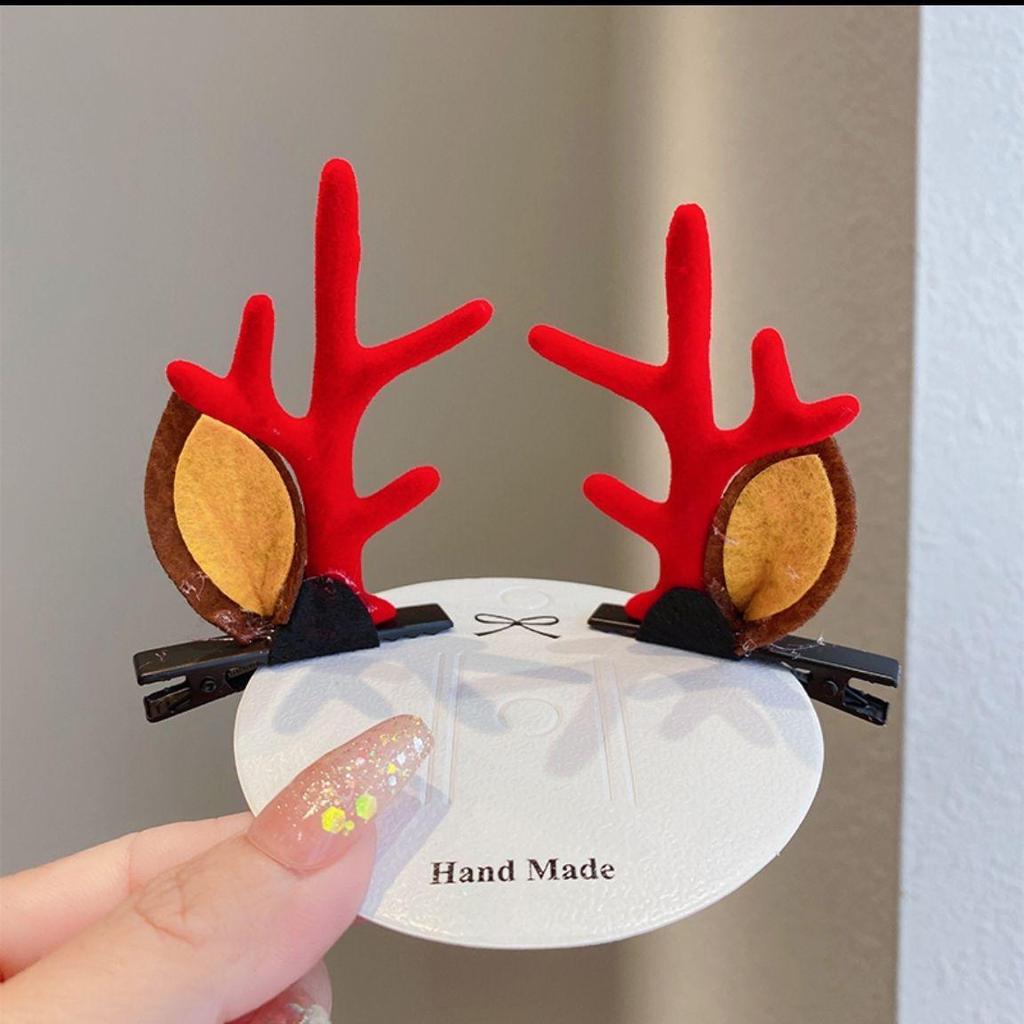 2024 Рождественская заколка для волос в виде оленьих рогов для детей