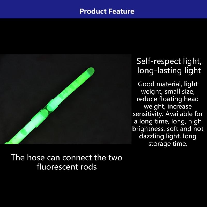 Fishing Glow Sticks for Bobbers Bells-Night Fishing Rod Light Fluorescent Green-Rod Tip Glow Sticks Fishing Accessories