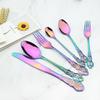 Royal Cutlery Silver Stainless Steel Sets Vintage Spoons Colorful Dinnerware Forks Kitchen Tableware Dinner Western Silverware