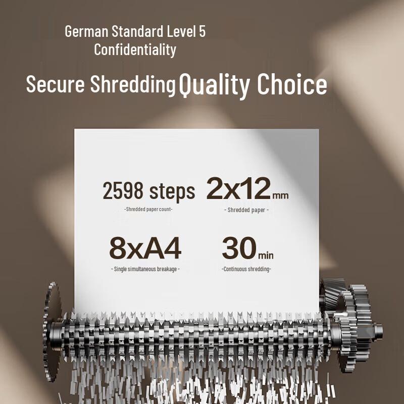 Deli GA666 Level 5 High-Security Office Shredder CN plug (adapter included)