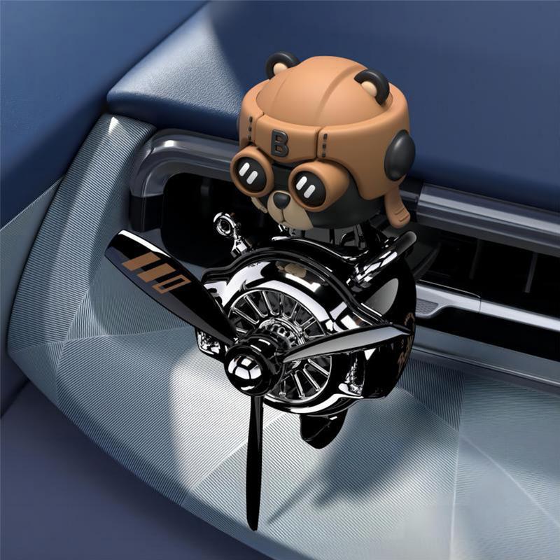 Милый медведь Пилот Автомобильный освежитель воздуха Диффузор для ароматерапии в самолете Вентиляционный зажим Духи для украшения салона Аксессуары для автомобиля
