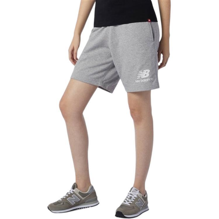New Balance Шорты с логотипом Essentials, Азиатский размер S, Цвет 'Серый', Мужские, AMS03558-AG