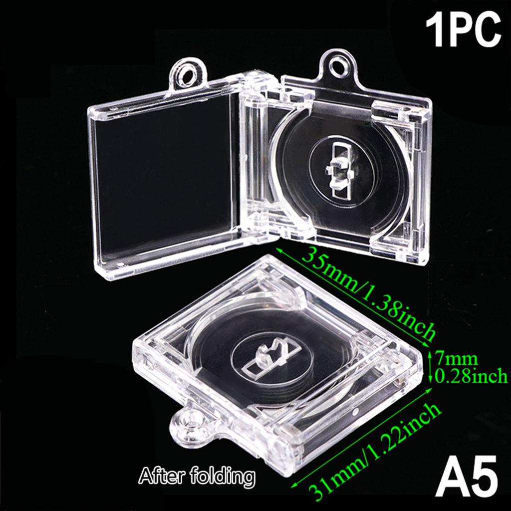 1 шт. пустой мини-чехол для компакт-дисков брелок для ключей для поделок рюкзак подвесной декоративный цепочка/зажим