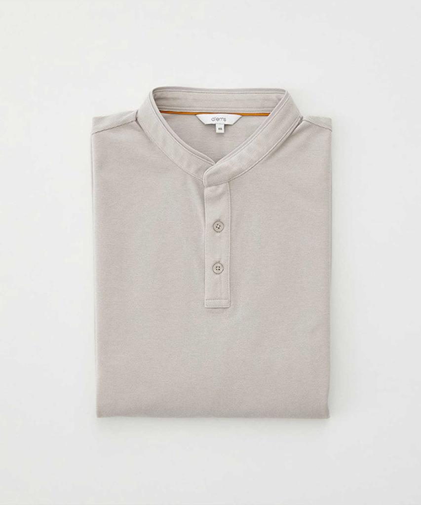 STCO Diems Ripple Knit Henley Neck T-Shirt_Gray (Classic Fit)_Dtsuz31Csg