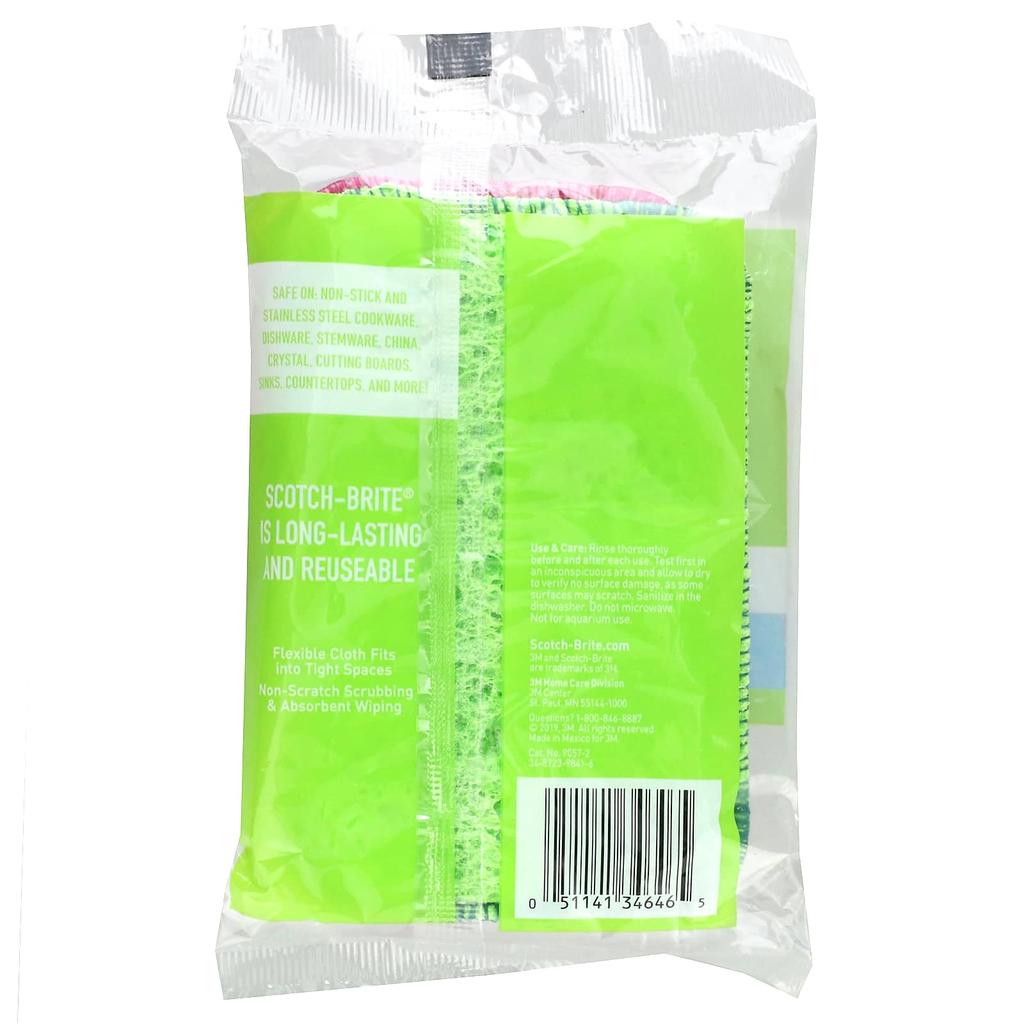SCOTCH-BRITE Dobie, Scrub & Wipe Cloths, 2 Cloths