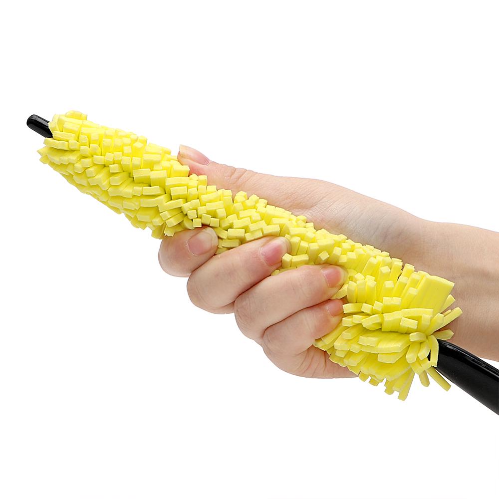Auto Scrub Brush Car Wheel Brush Car Wash Sponges Wheel Rims Tire Washing Brush Vehicle Cleaning Brush Plastic Handle