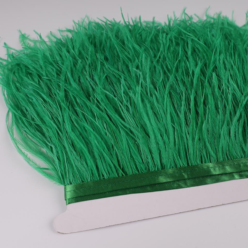 Отделка из перьев страуса 13-18 см, перья на кромке ленты, для DIY, свадебного шитья, украшения платья, поделок, аксессуаров