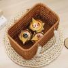 Pearl Handle Woven Flower Basket Versatile Storage Basket Fashion Flower Basket  Fruit Vegetable