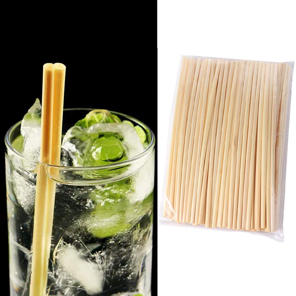 100Pcs Eco-Friendly Wheat Drinking Straws Disposable Degradable Straws Environmentally Straws  Bar