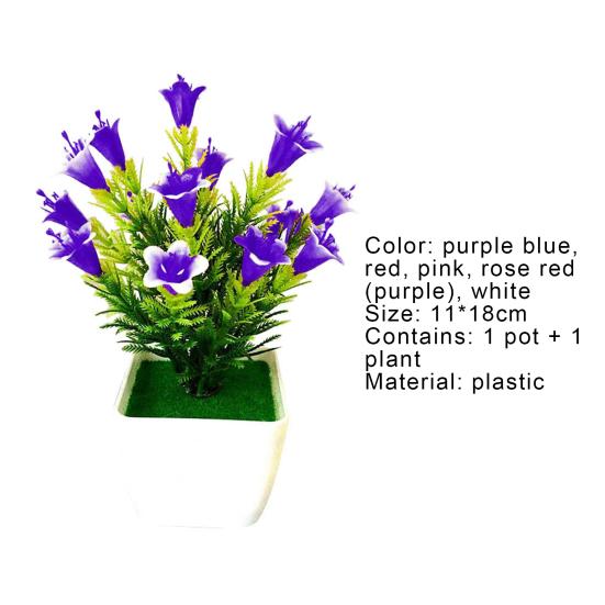 Прекрасный искусственный цветок в горшке, изысканная яркая имитация