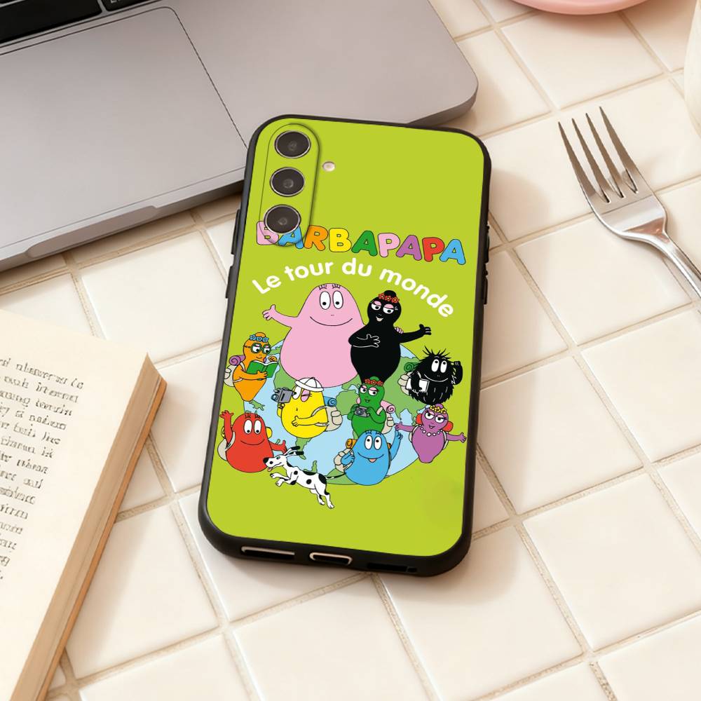 Чехол для телефона 'Семья Барбапапа' B-Barbapapa для Samsung Galaxy A73, A72, A71, A70, A53, A52, A51, Других Мягкий Черный Корпус