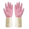 Two-Color Latex Waterproof Dishwashing Gloves - Durable, Wear-Resistant for Kitchen Cleaning