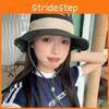 Stylish Japanese Color Block Embroidered Fisherman Hat For Women Summer Travel Sun Protection