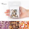 500Pcs 1x1cm Ceramic Mix-color Square Glass DIY Crafts Mosaic Tiles Art Supplies