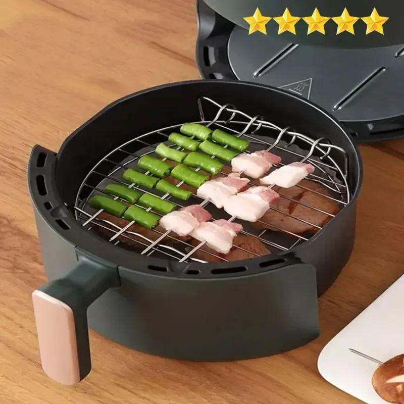 1 комплект принадлежностей для электрической фритюрницы 430 из нержавеющей стали, двухслойная решетка для гриля, паровая решетка, решетка для фритюрницы, кухонные принадлежности