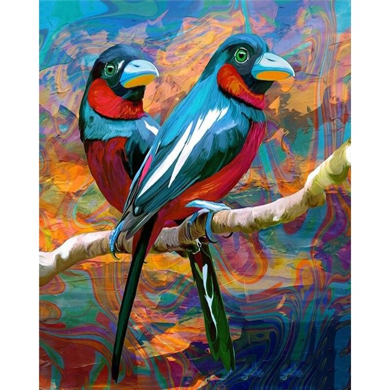 5D круглая алмазная живопись Цветная птица животное для детей и взрослых картина вышивка мозаика дизайн ремесла домашний декор подарок