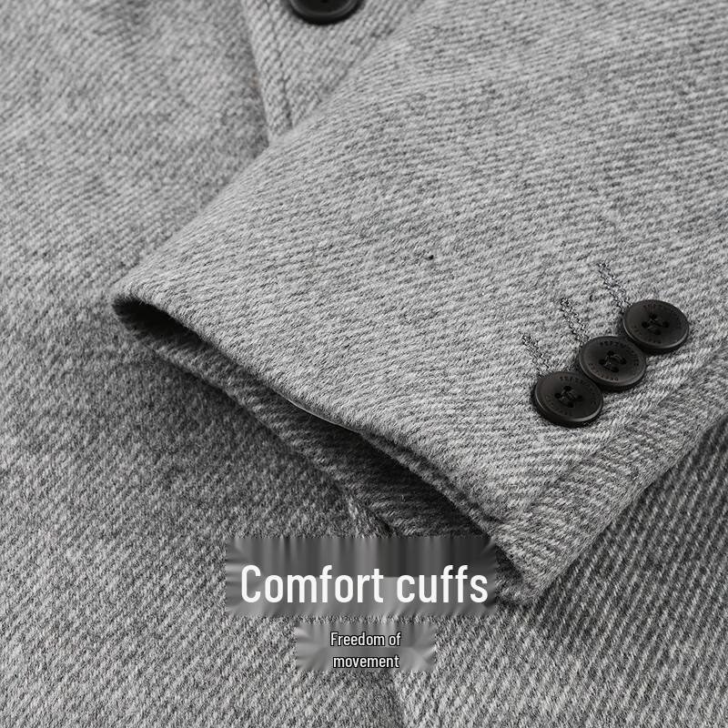 SEPTWOLVES Men's Wool Blend Warm Overcoat