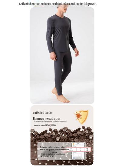 Мужской осенний базовый слой Lenzing Modal - Облегающий комплект с длинными рукавами и брюками