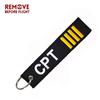 Удалить перед полетом Брелок для ключей с вышивкой букв CPT Брелоки для ключей Капитан Брелок