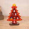 Mini Wood Christmas Tree Decoration Gift Cute Home Desktop Office Decor Party DIY Gift New-Year Children Present