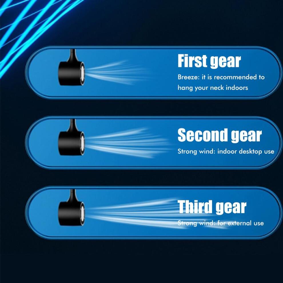 Adjustable Strong Wind Portable Neck Fan With Bladeless Design USB Rechargeable Wearable Fan Brushless Silent Motor Foldable Design 360 Cooling