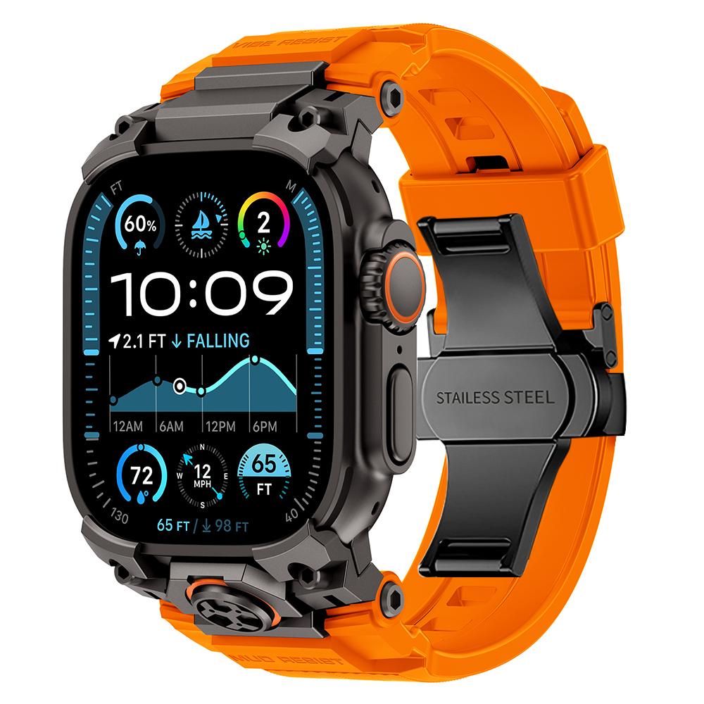 Силиконовый ремешок для Apple Watch Ultra 3 2 49 мм Роскошный наручный ремешок для Iwatch Ultra 49 мм Мужской стиль Браслет Сменный ремешок