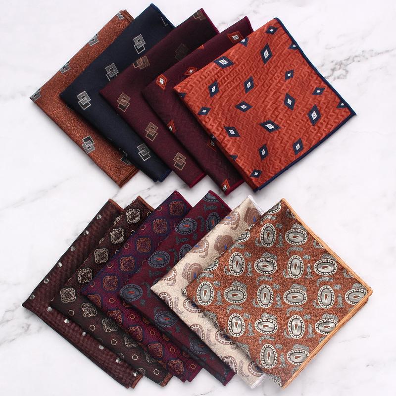 British Style Men'S Suit Pocket Towel Small Flower Type Business Retro Banquet Suit Small Square Scarf Chest Towel Handkerchief