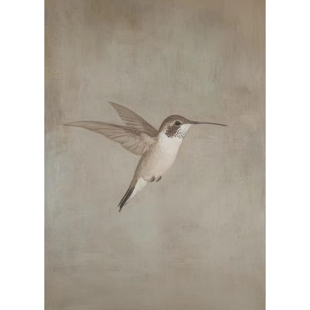 Vintage Hummingbird Sketch Bird Animal Drawing Illustration Poster Canvas Painting Print Wall Art Pictures Home