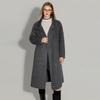 Women's Mid-Length Stand Collar Yak Down Wool Coat