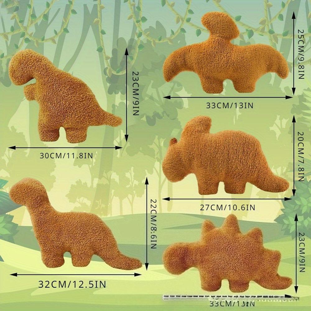 Dinosaur Chicken Nugget Pet Chew Toys - Tyrannosaurus Rex, Triceratops, Spinosaurus Dinosaur Chicken Nugget Toys, Birthday Gift