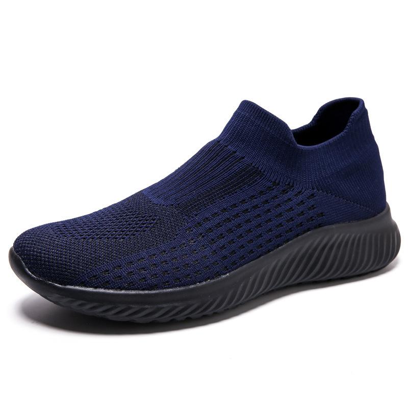 Summer New Men's Fly-woven Mesh Casual Shoes Fashion Trend Sports Shoes One-pedal Socks Men's Shoes