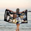 1pc D-Death Note2 Beach Towel, Beach and Seaside Swimming Pool Equipment, Fashion Pattern, Rectangular, Travel Essentials