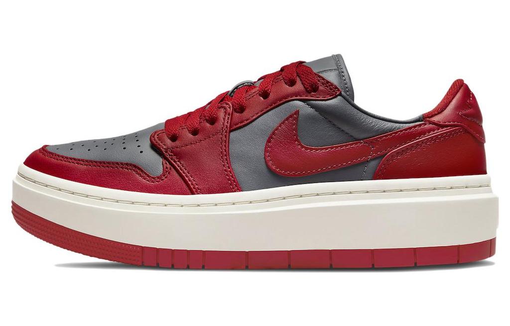 Jordan 1 Elevate Низкие Темно-серые с Красным Varsity Женские DH7004-006