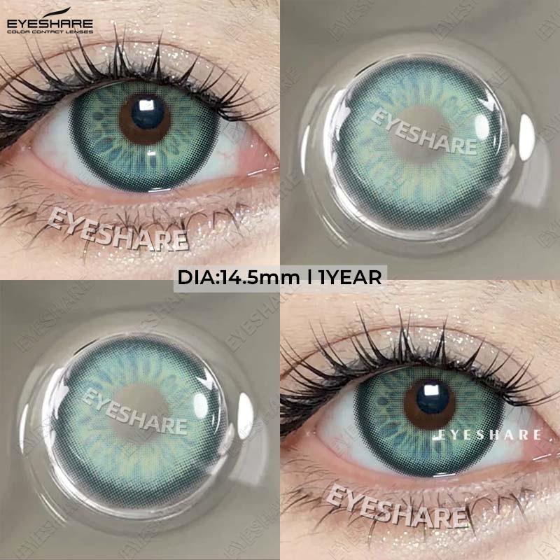 Eyeshare Новые цветные контактные линзы, сине-зеленые модные линзы для очков, черные натуральные косметические линзы, розовые кофейные нежные линзы, коричневые линзы, 1 пара