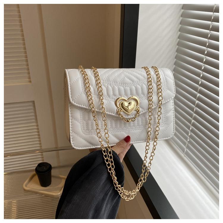 Женская сумка Модная цепочка Сумка на плечо Зарубежный стиль Сумка-мессенджер Модная универсальная Любовь Маленькая квадратная сумка Тренд