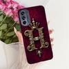 Case For Motorola Moto G62 5G G42 G32 G22 4G Cover Luxury Crown Letters Soft Black Silicone Shockproof Bumper on MotoG62 5G Capa