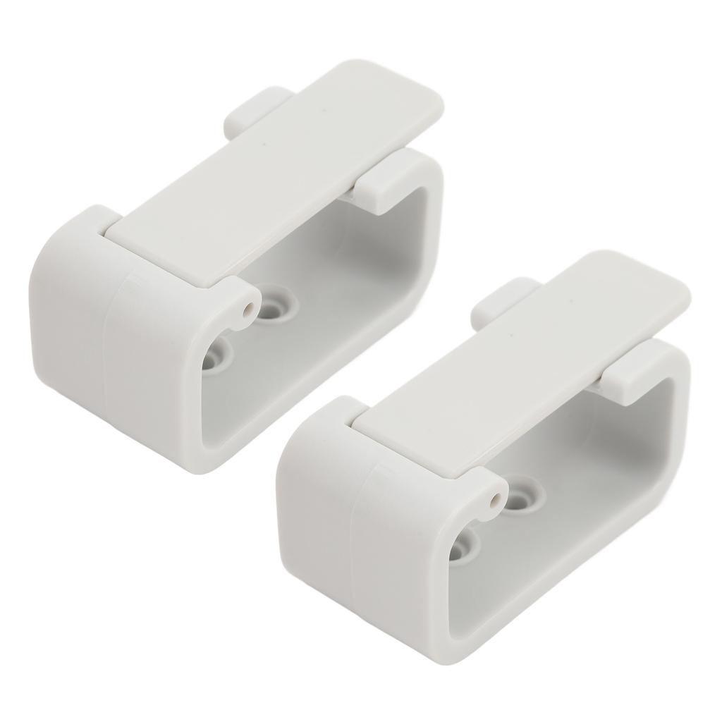 2PCS RV Curtains Clips High Hardness White Side Curtain Hold Down Holdback Retainer for Campers Buses