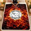 Flannel BlanketDerby County Football Warm Soft Throw Blanket for Indoor Sofa Bed Living Room Use