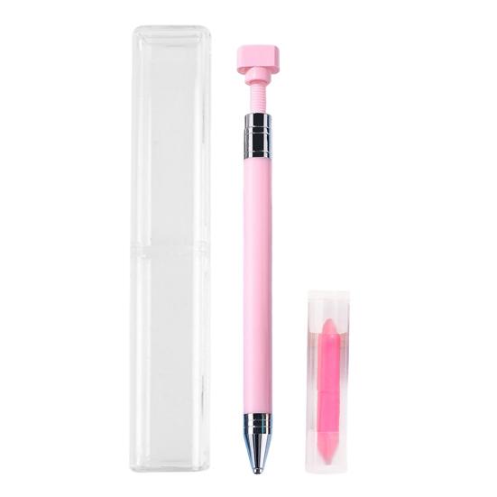 Rhinestone Picker Refillable Wax Pen DIY Nail Art Rhinestone Painting Decoration Dotting Wax Pen Rotatable Long Handle Rhinestone Pick-up Tools